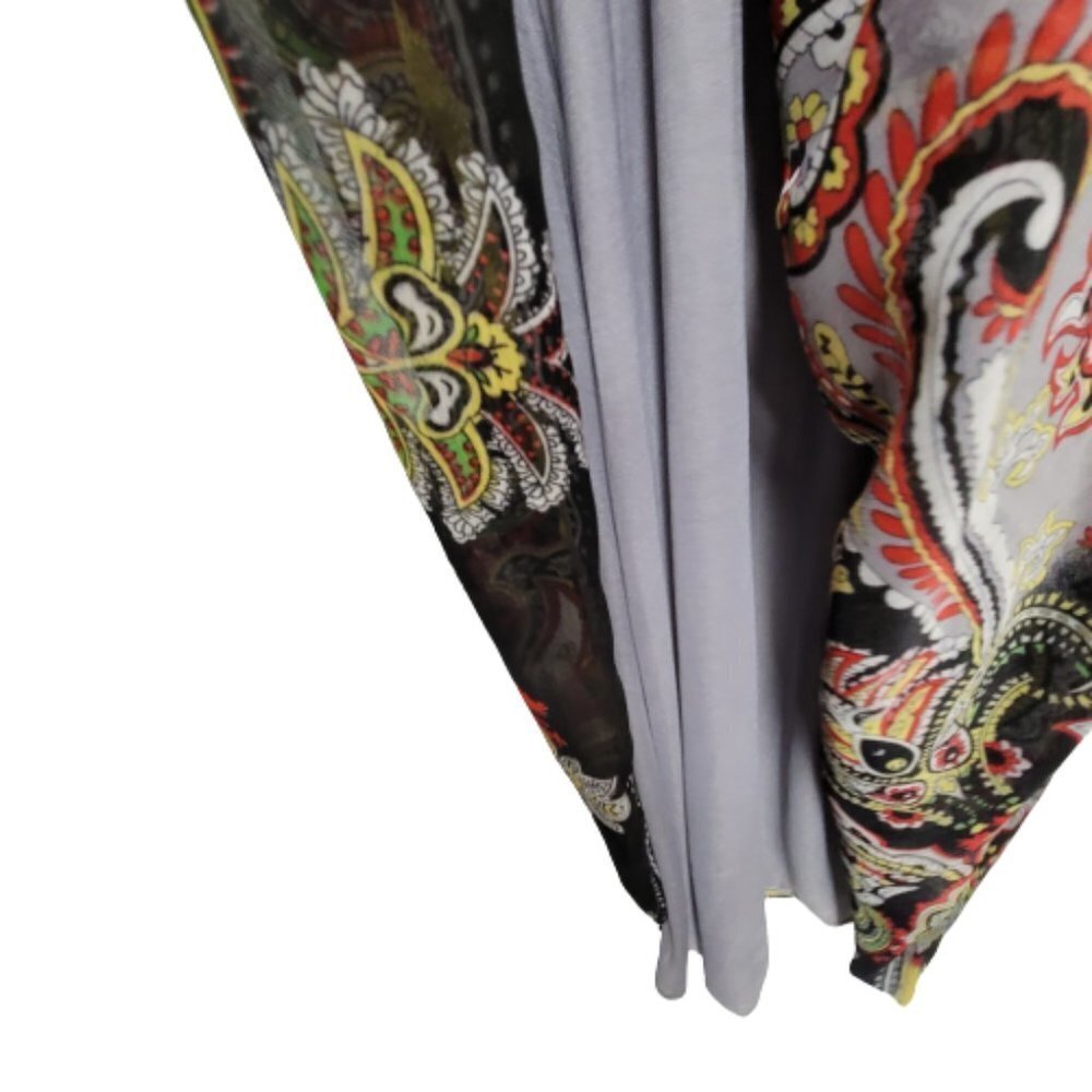 Long Dress Maxi Summer Dress Party Gown Paisley Abstract Print Colorful - Size L - Picture 8 of 16